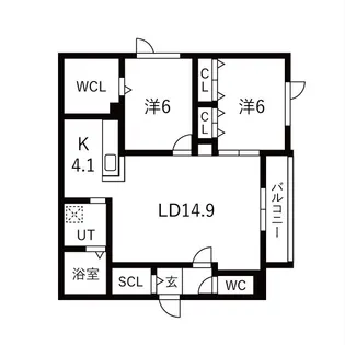 正和パレスE棟【1階】の間取り