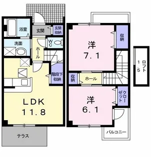 ヌンク・ウェスト II【1階】の間取り