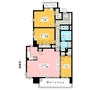グランドメゾン安城アベニュー【2階】の間取り