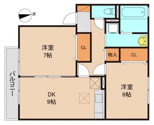 クレールI【1階】の間取り