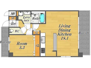 La Grace福島(ラグレース福島)【10階】の間取り