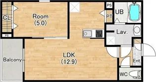 ジーメゾン今伊勢セレナ【1階】の間取り