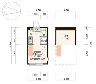 ハーモニーテラス稲荷台III【1階】の間取り