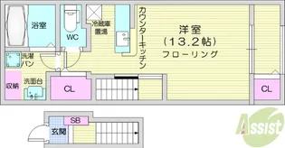 フラワーエンジェル2【2階】の間取り