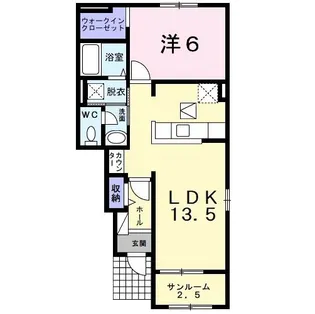 シスコ 椎津【1階】の間取り