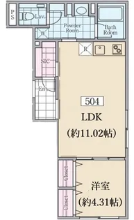 ReveResidence駒込【4階】の間取り