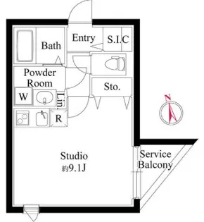 ザ シティレジデンス新宿【4階】の間取り
