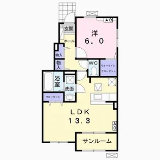 ベル ハーモニー II【1階】の間取り