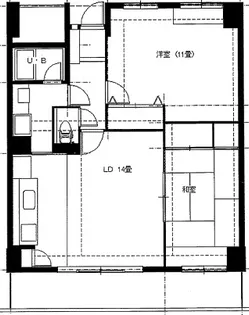 アーバンヒル上町【14階】の間取り