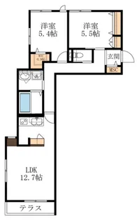 レジデンスGINKGO【1階】の間取り
