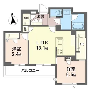 ルセア・クラリスタ【3階】の間取り