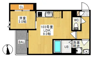 GRANDTIC 新保II【1階】の間取り