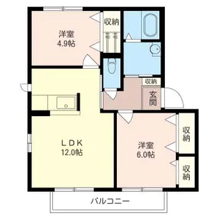 ディアコートI【1階】の間取り