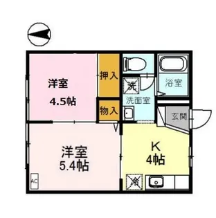 ファミールコーポ高屋1【1階】の間取り