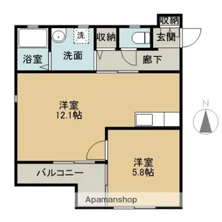 フェリオ II【2階】の間取り