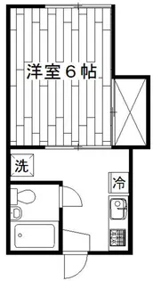 烏山ファーストハイツ【2階】の間取り