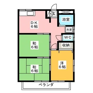 深井ハイツ【1階】の間取り