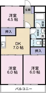 シーパレス【4階】の間取り