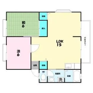 ハイツ野村N棟【2階】の間取り