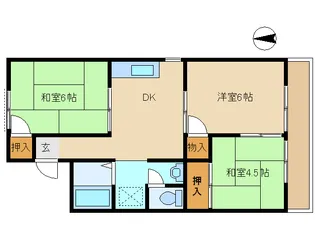 朝日ハイツ【2階】の間取り