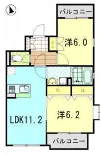 フェルト1215【2階】の間取り