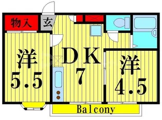 ヴィラージュ綾瀬【3階】の間取り