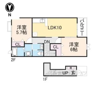 アルモニー法隆寺【2階】の間取り