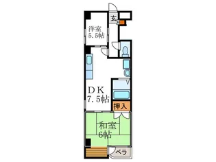 ヴィラツインクル【6階】の間取り