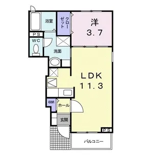 メゾン・セイバリー【1階】の間取り