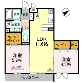 リヴェールII【2階】の間取り