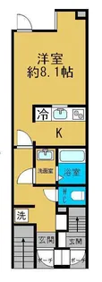 パーチェ駒川【1階】の間取り