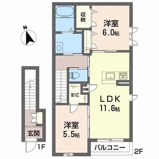 アリビオ・K【2階】の間取り