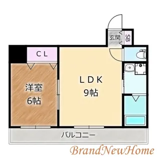 シティーコート南瓦町II【9階】の間取り