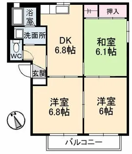 バリュージュ佐野 D棟【2階】の間取り