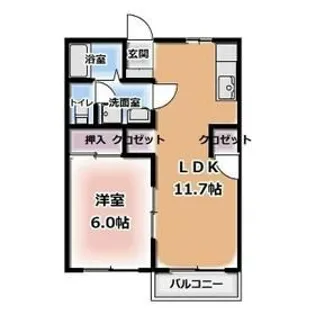 ルミナス21B【1階】の間取り