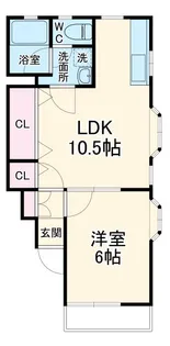 エバーグリーン【1階】の間取り