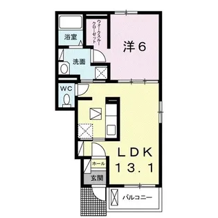 コンフォール B【1階】の間取り