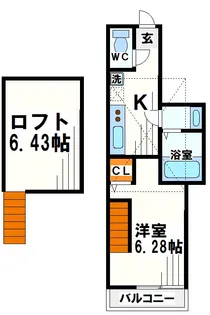 カスティーロつつじヶ丘【2階】の間取り