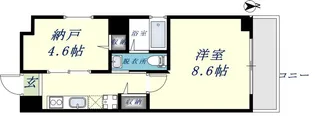 グランシアター高井田【6階】の間取り