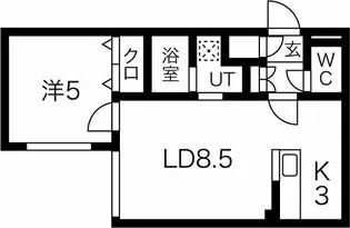 クラリス菊水II【5階】の間取り