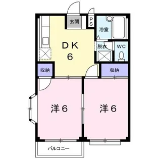 グリーンハイツD【2階】の間取り