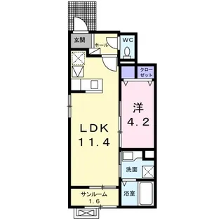 スマイル エビス【1階】の間取り