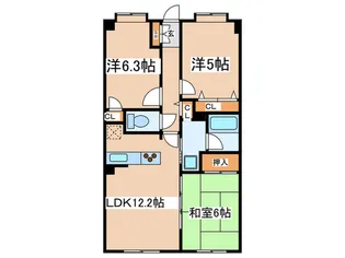 クレストフォルム横浜グランステージ【3階】の間取り