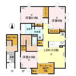 ラルーチェ 201【2階】の間取り