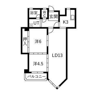 フルーヴェ1番館【3階】の間取り