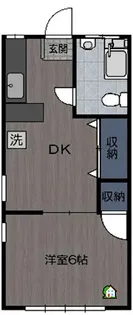 秋山ハイツ【1階】の間取り