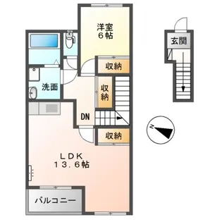 クリスタルビューII【2階】の間取り