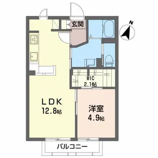 フレグランス・かわぐちD【1階】の間取り