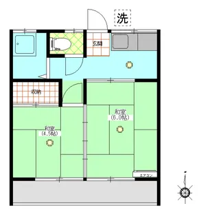 芝ハイツ【1階】の間取り