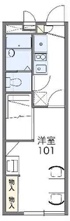 レオパレスVILLA中屋敷【1階】の間取り